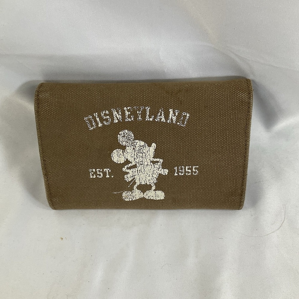 Disneyland Parks Dark Brown Canvas Wallet